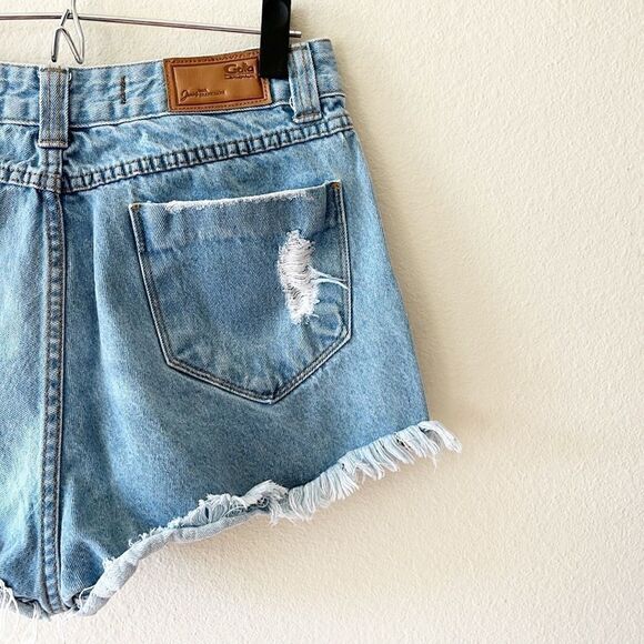 Gata Denim Jean Shorts Distressed - Picture 6 of 9